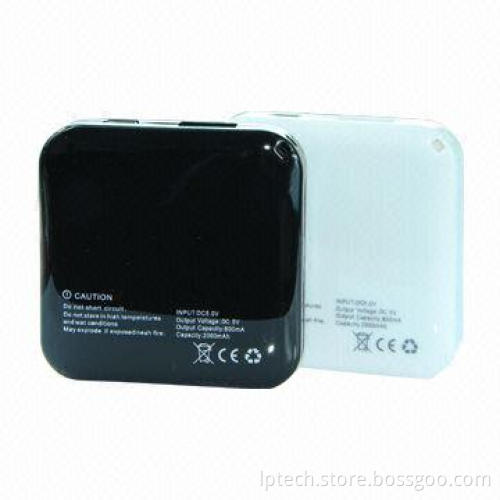 2,000mAh Portable 5V Mobile Phone Chargers with Li-polymer Batteries Inside
